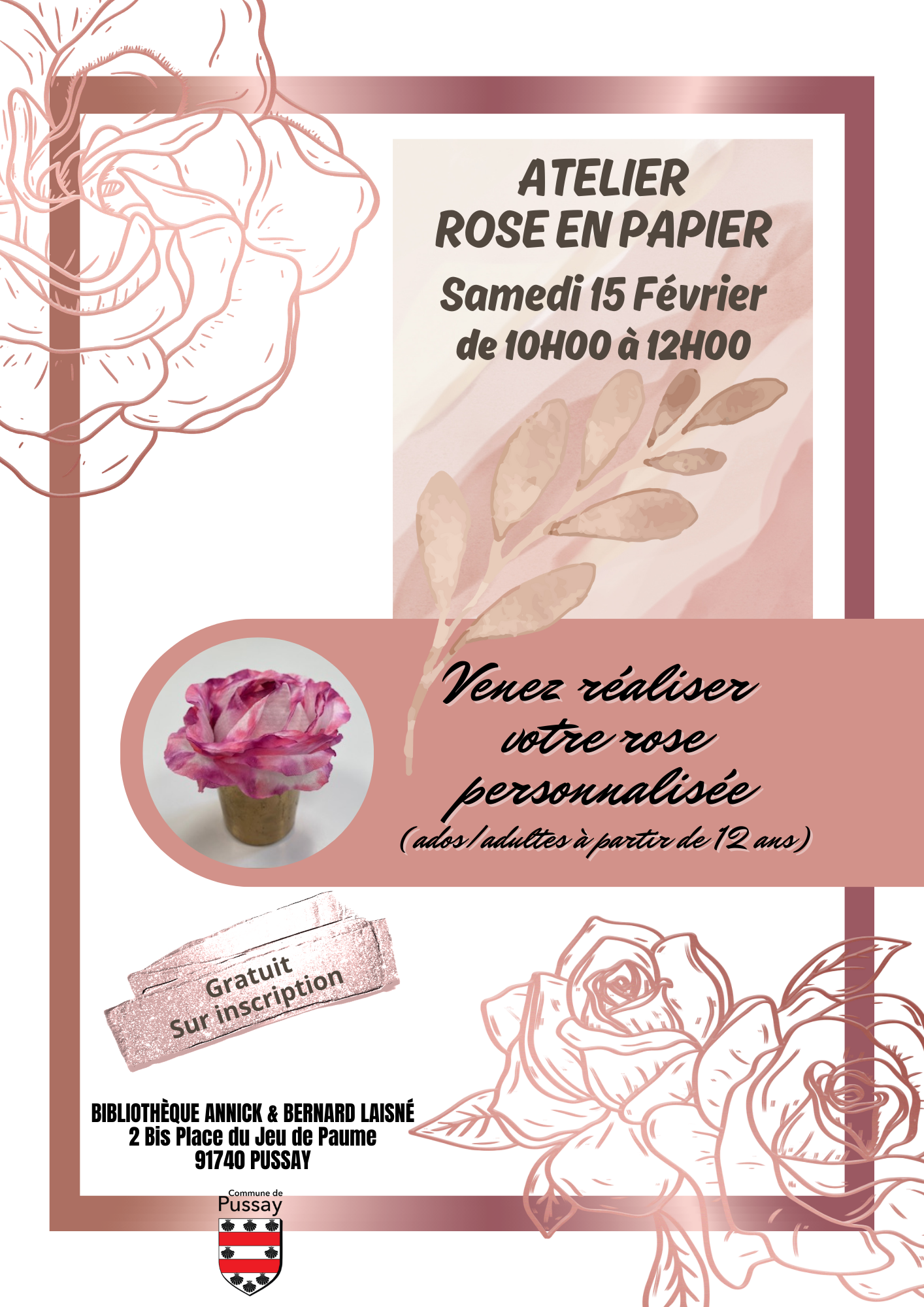 Rose en papier